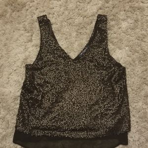 Black Sequin Blouse